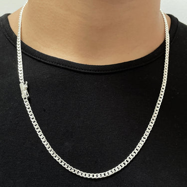 950 Sterling Silver Corvina Loin Chain 3mm